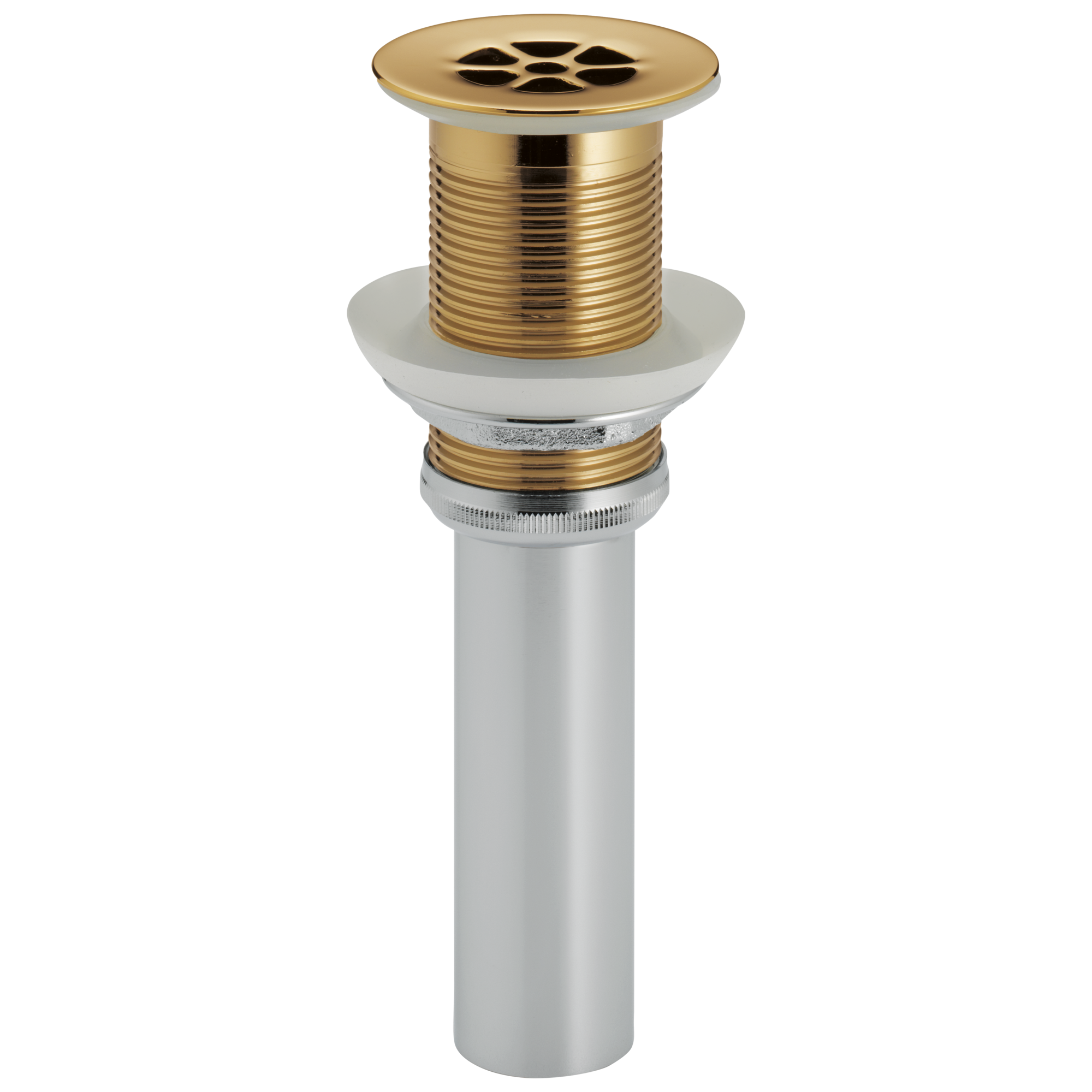 polished gold grid strainer