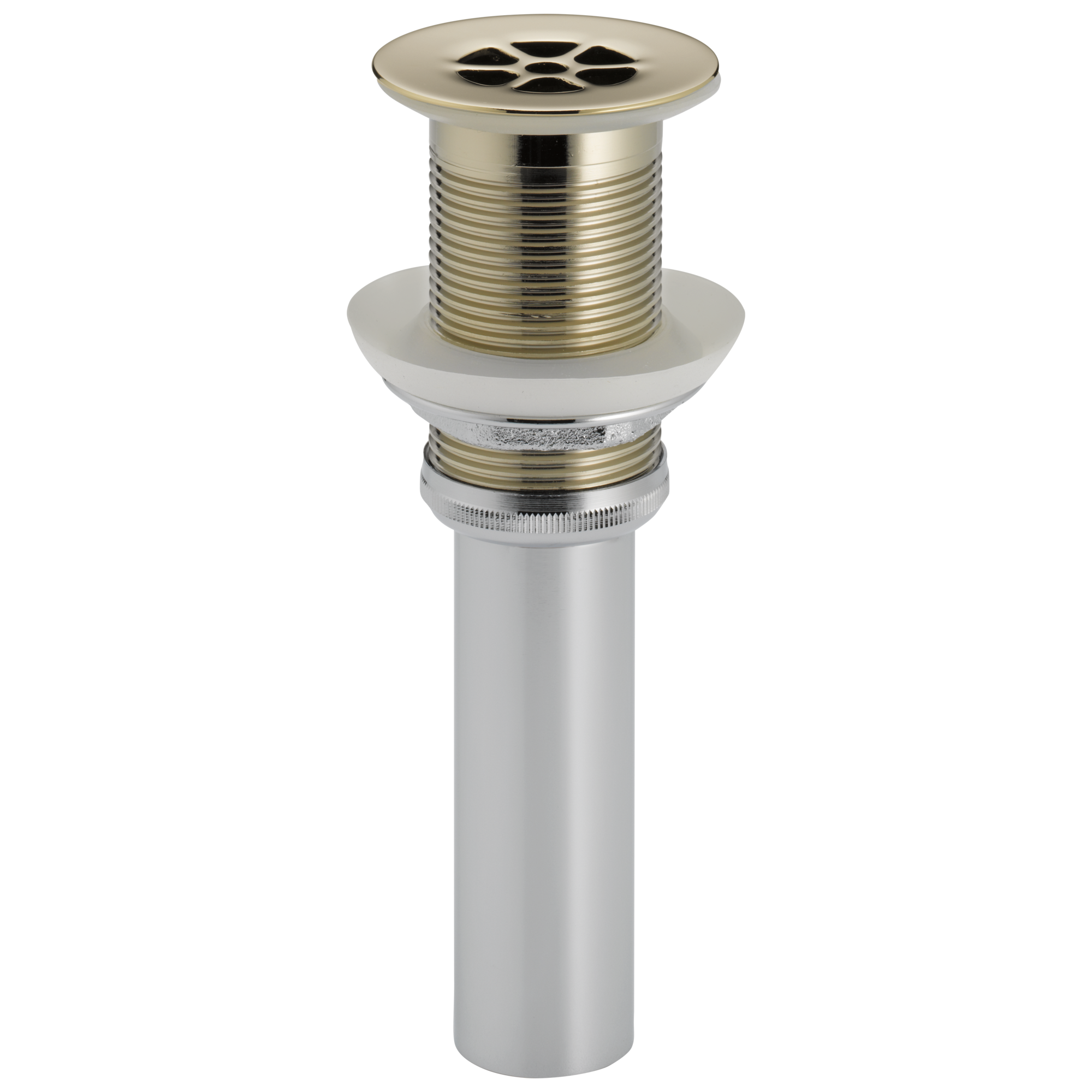 polished nickel grid strainer