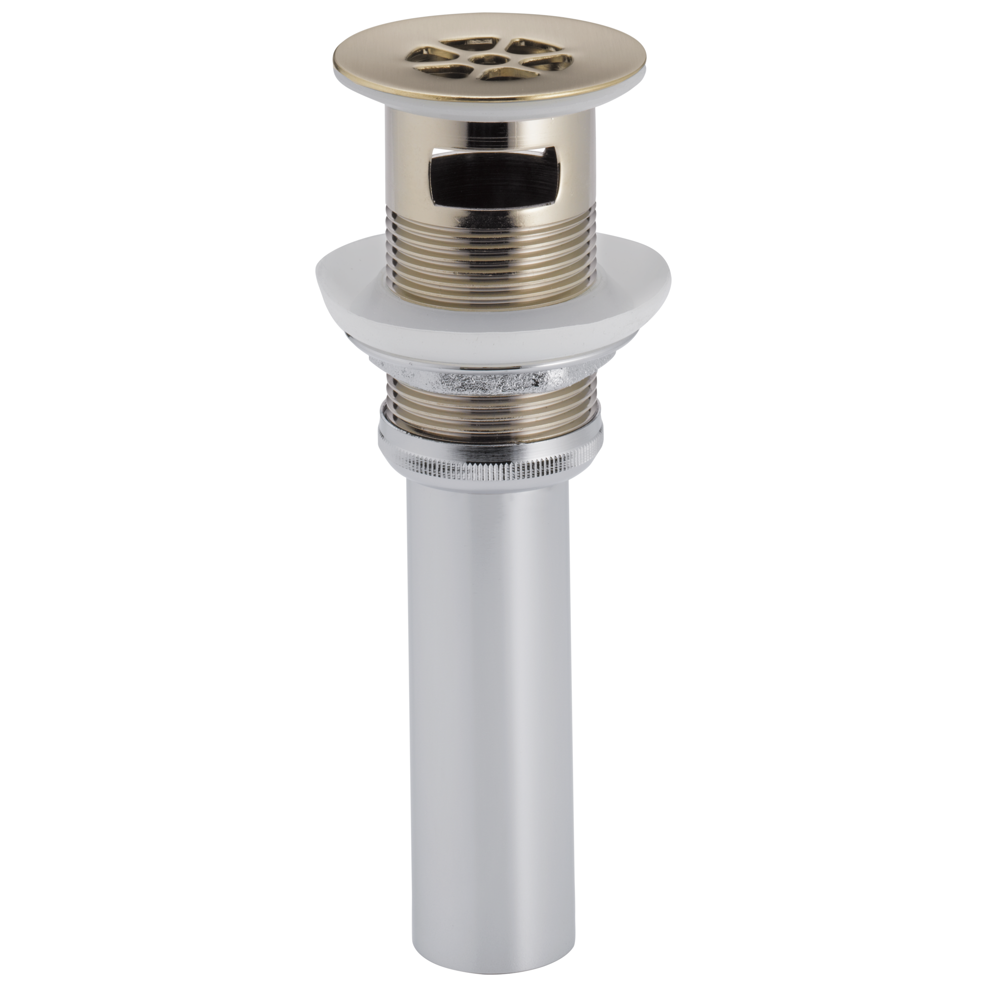 brushed nickel grid strainer