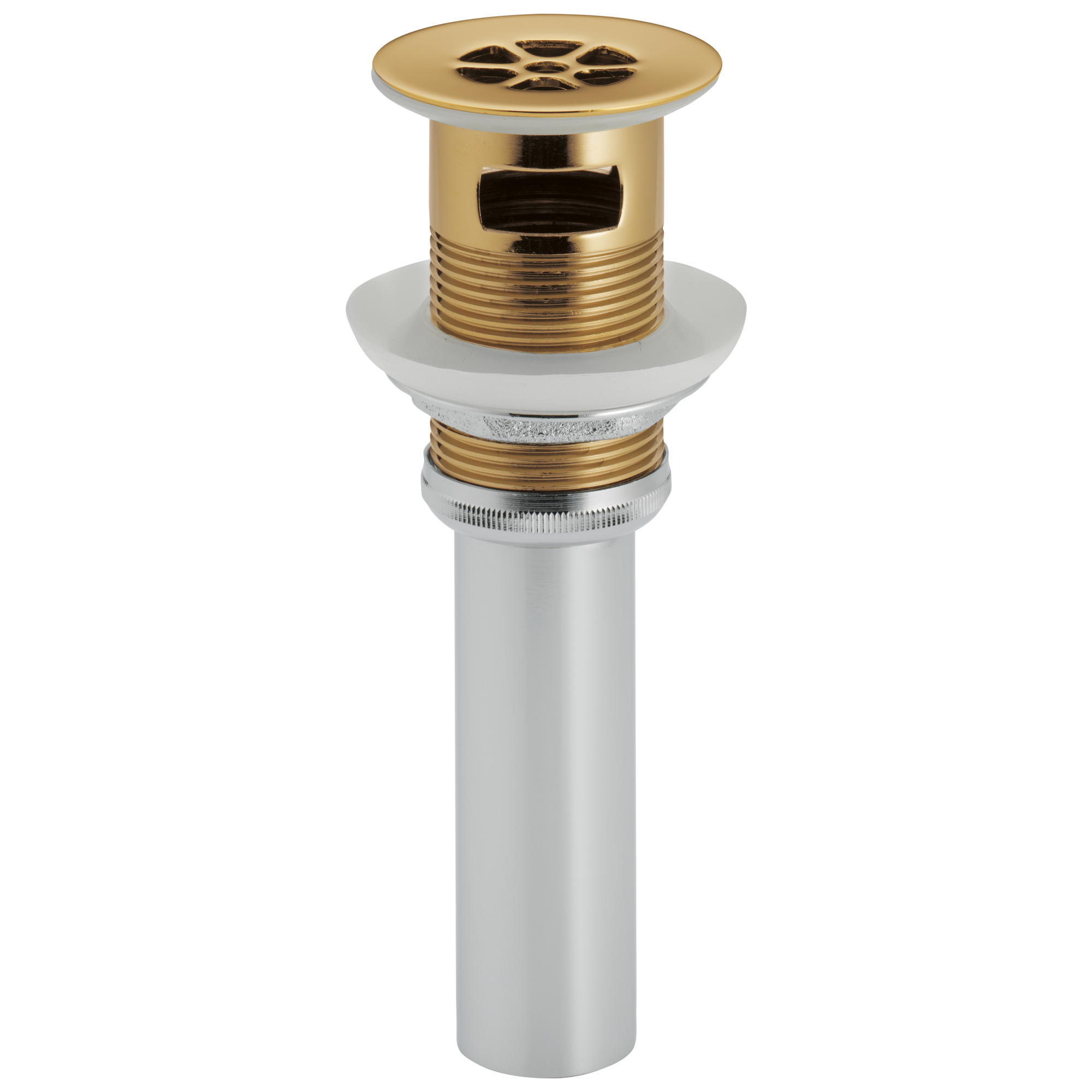 polished gold grid strainer