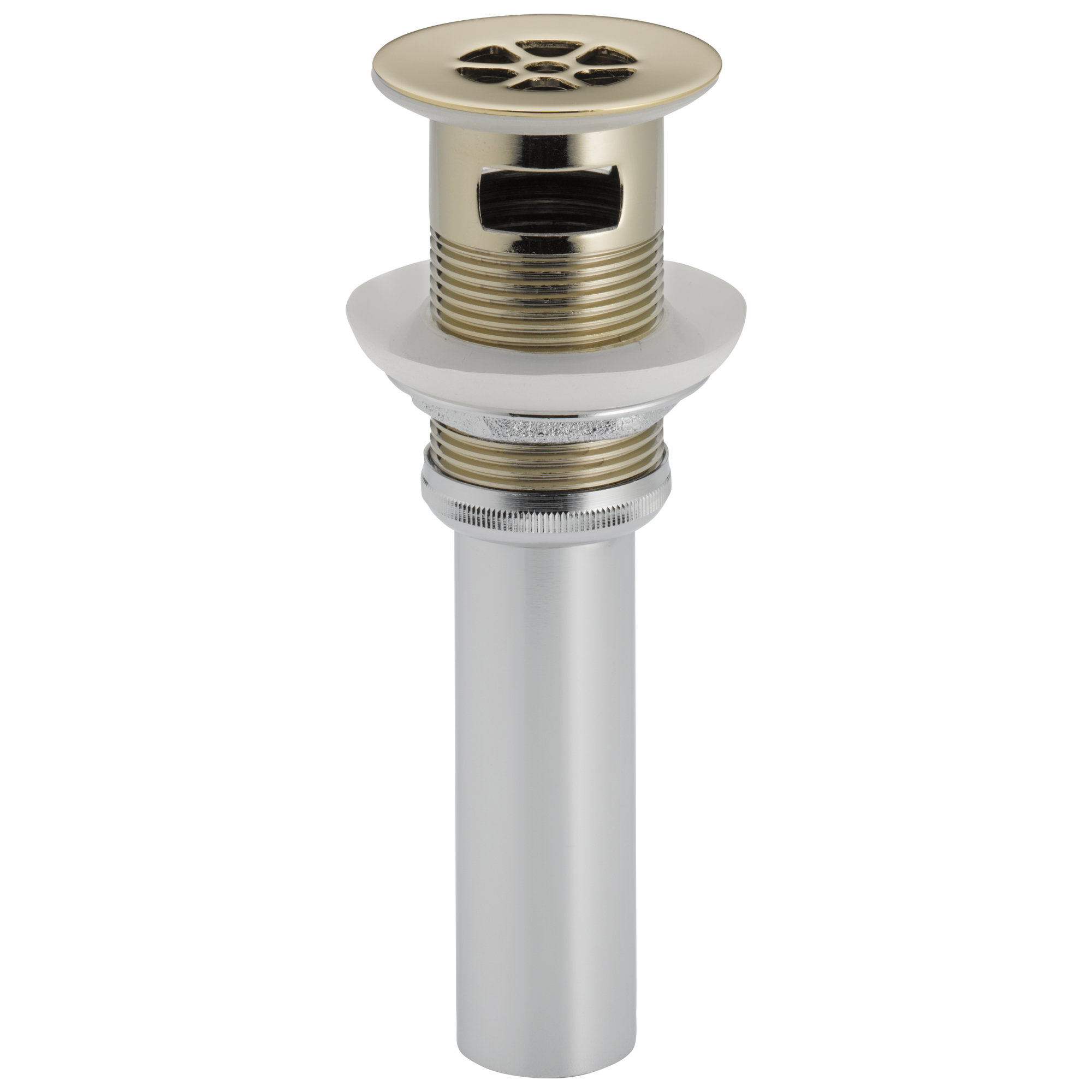 polished nickel grid strainer