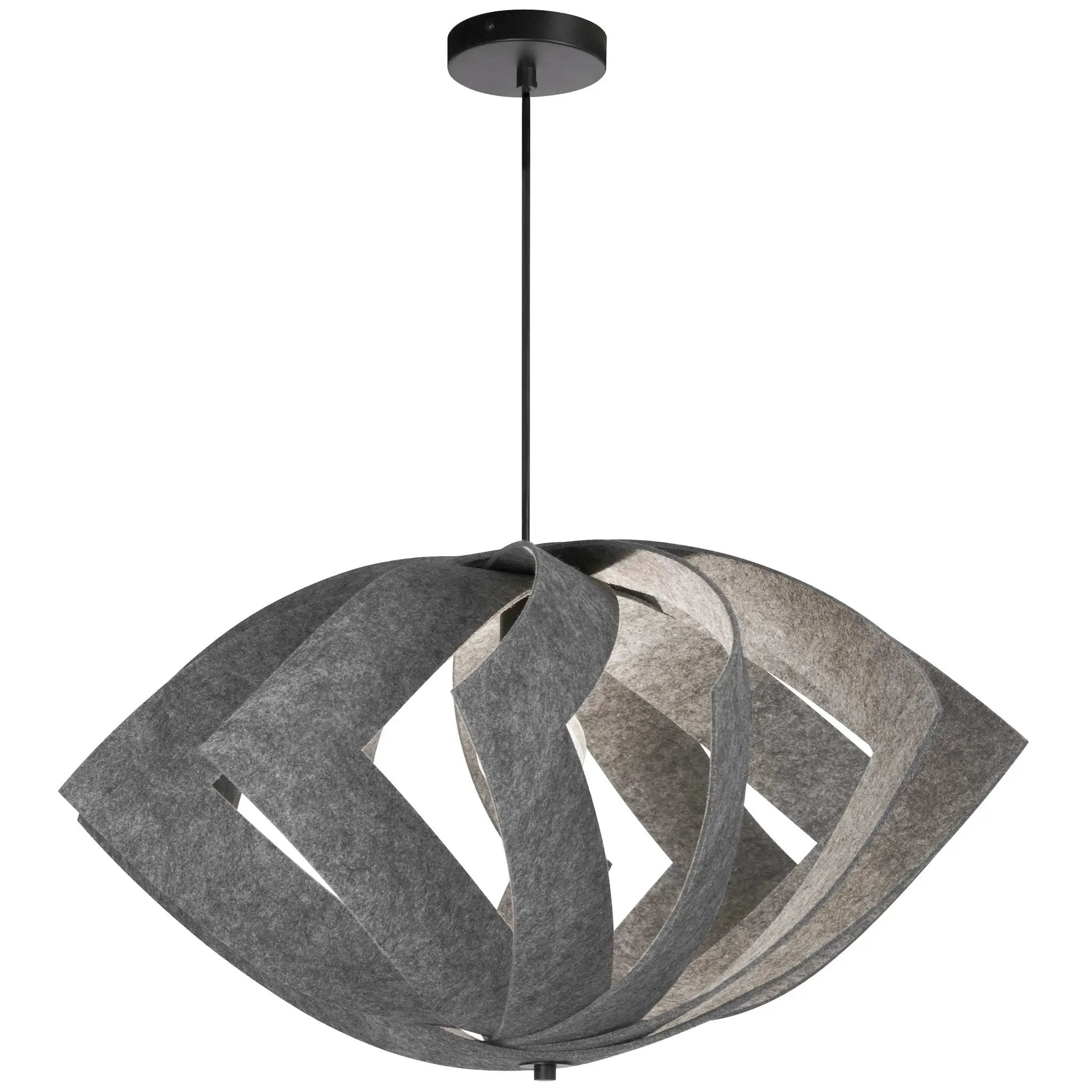 matte black with grey shade pendants