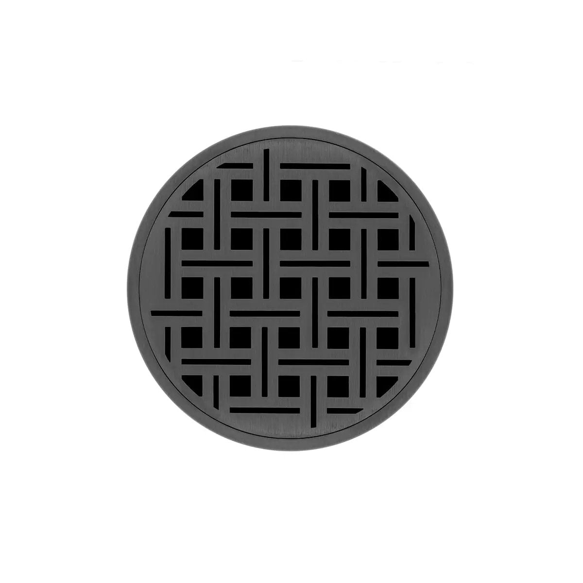 Infinity Drain 5" Round RVDB 5 Complete Kit with Weave Pattern Decorative Plate with ABS Bonded Flange Drain Body, 2", 3" and 4" Outlet by Infinity Drain