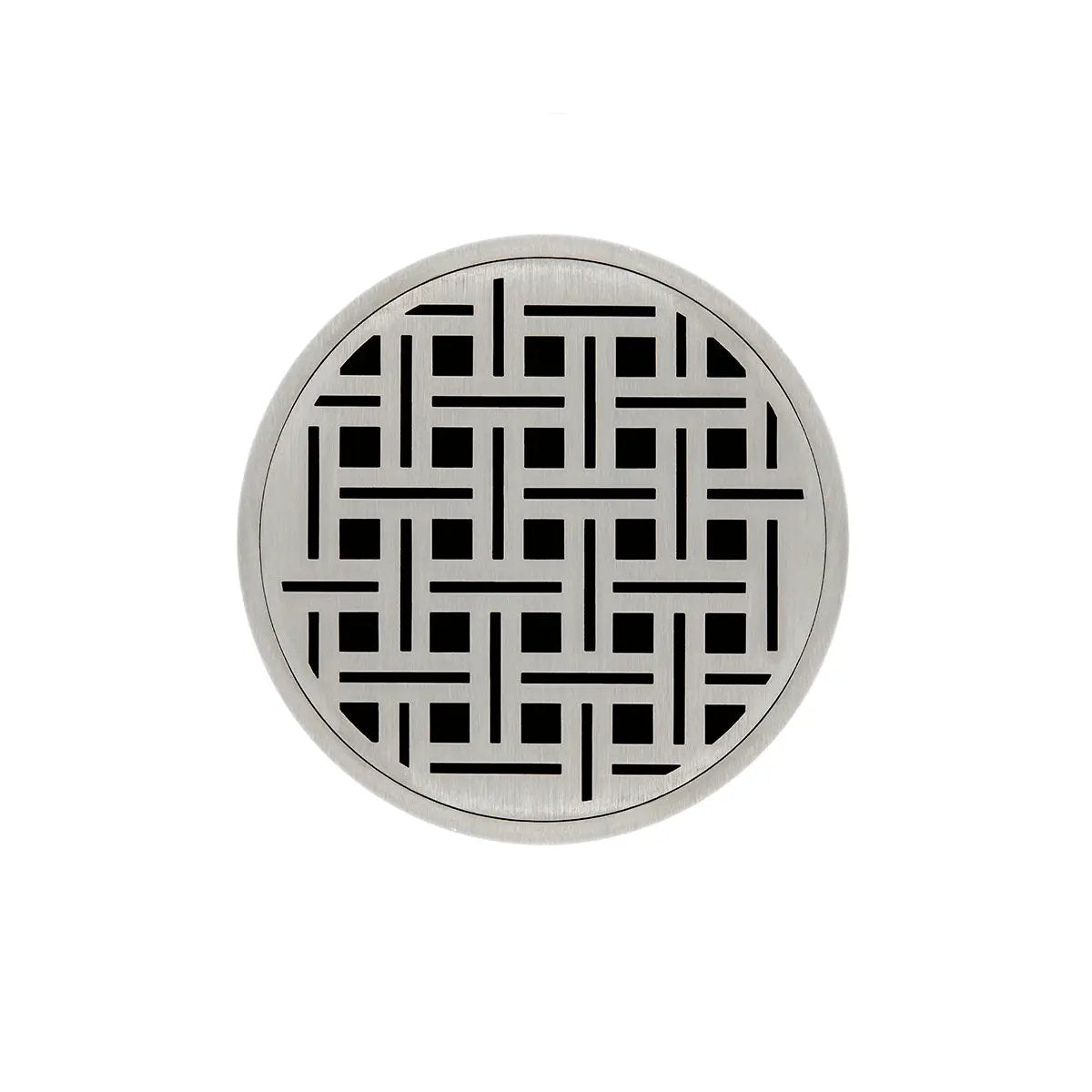 Infinity Drain 5" Round RVDB 5 Complete Kit with Weave Pattern Decorative Plate with ABS Bonded Flange Drain Body, 2", 3" and 4" Outlet by Infinity Drain