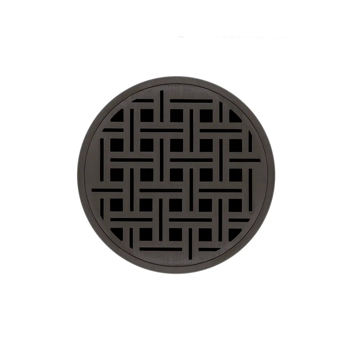 Infinity Drain 5" Round RVDB 5 Complete Kit with Weave Pattern Decorative Plate with PVC Bonded Flange Drain Body, 2", 3" and 4" Outlet by Infinity Drain