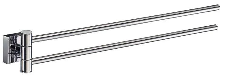 polished chrome towel rail
