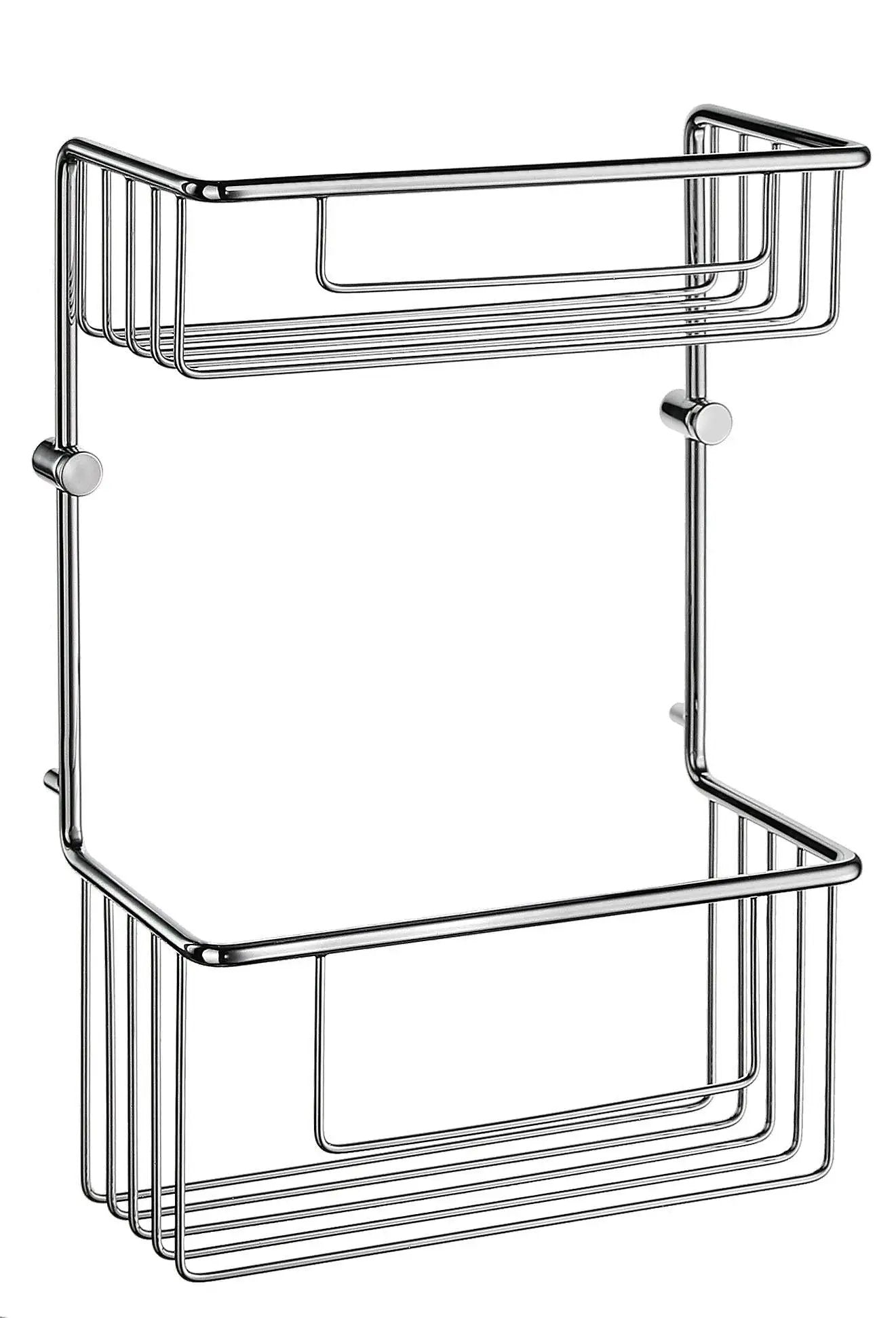 polished chrome soap basket