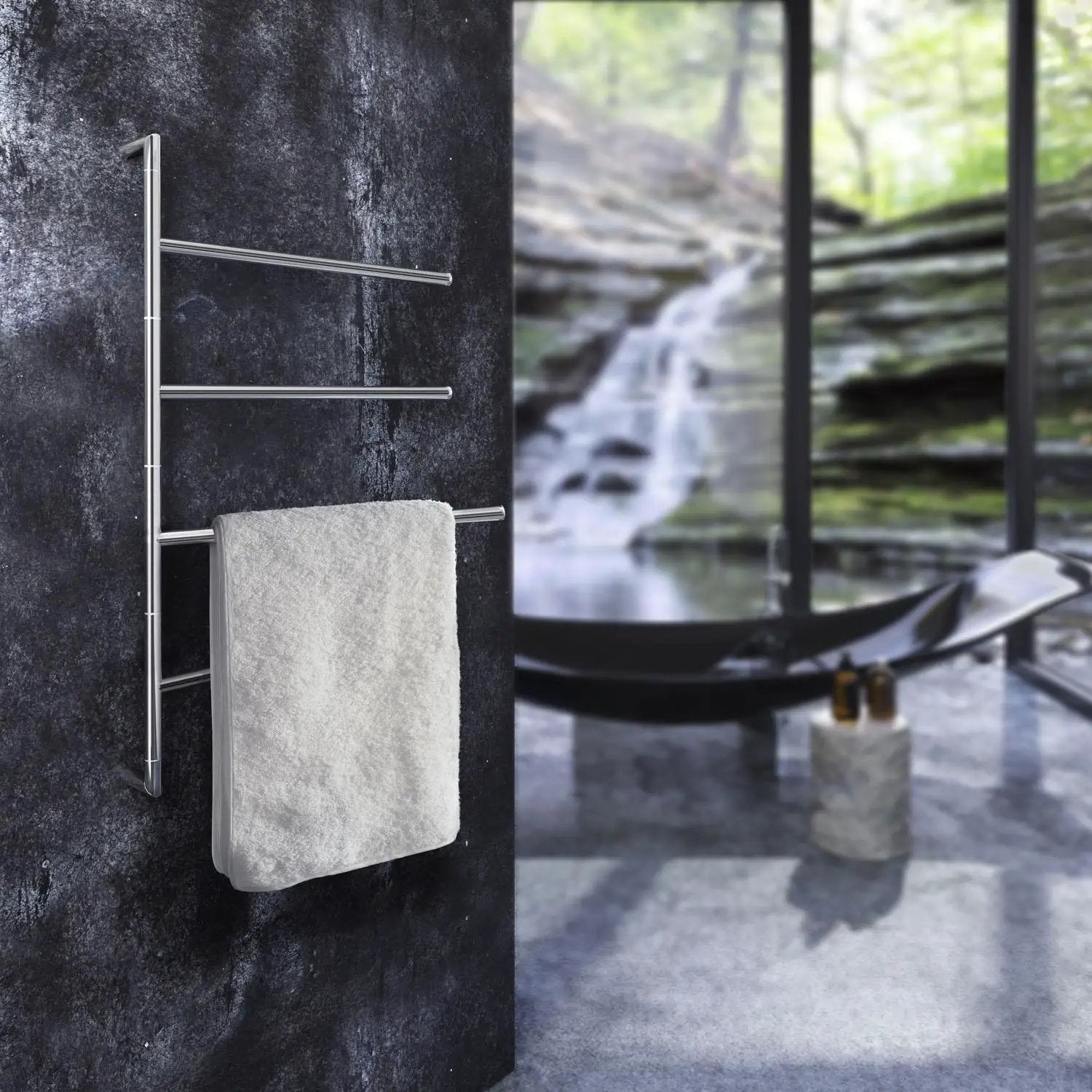 stainless steel polished towel bar