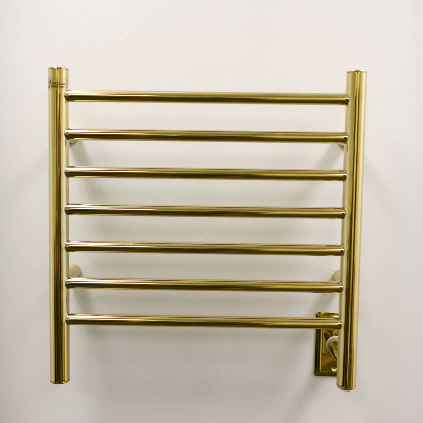 satin brass towel warmers