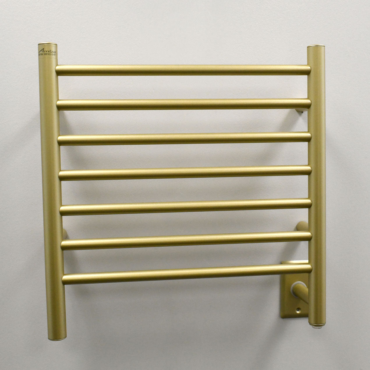 satin brass towel warmers