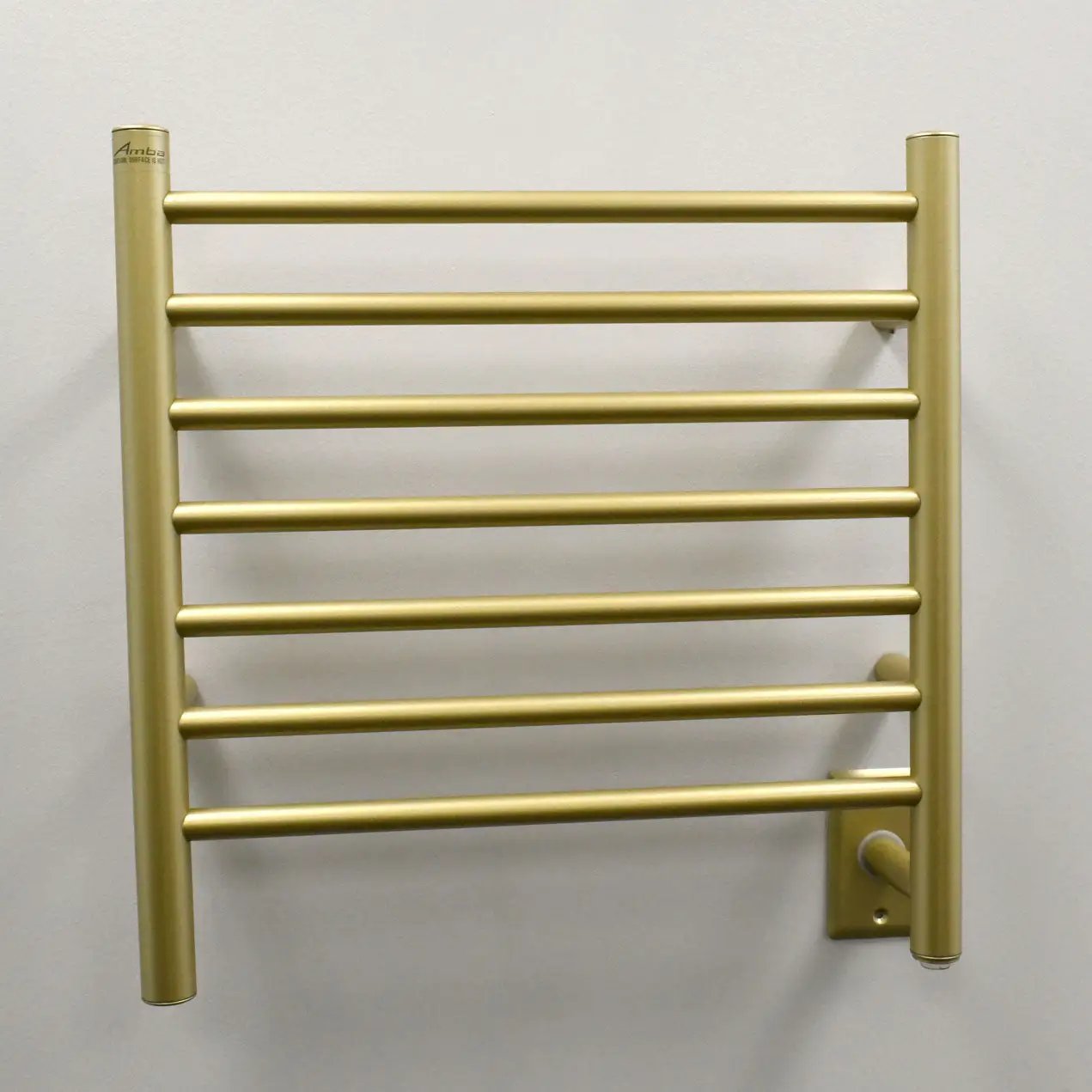 satin brass towel warmers