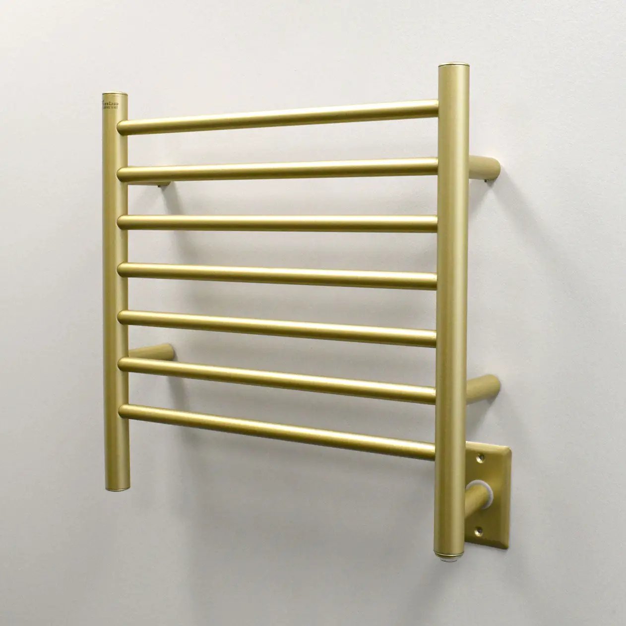satin brass towel warmers