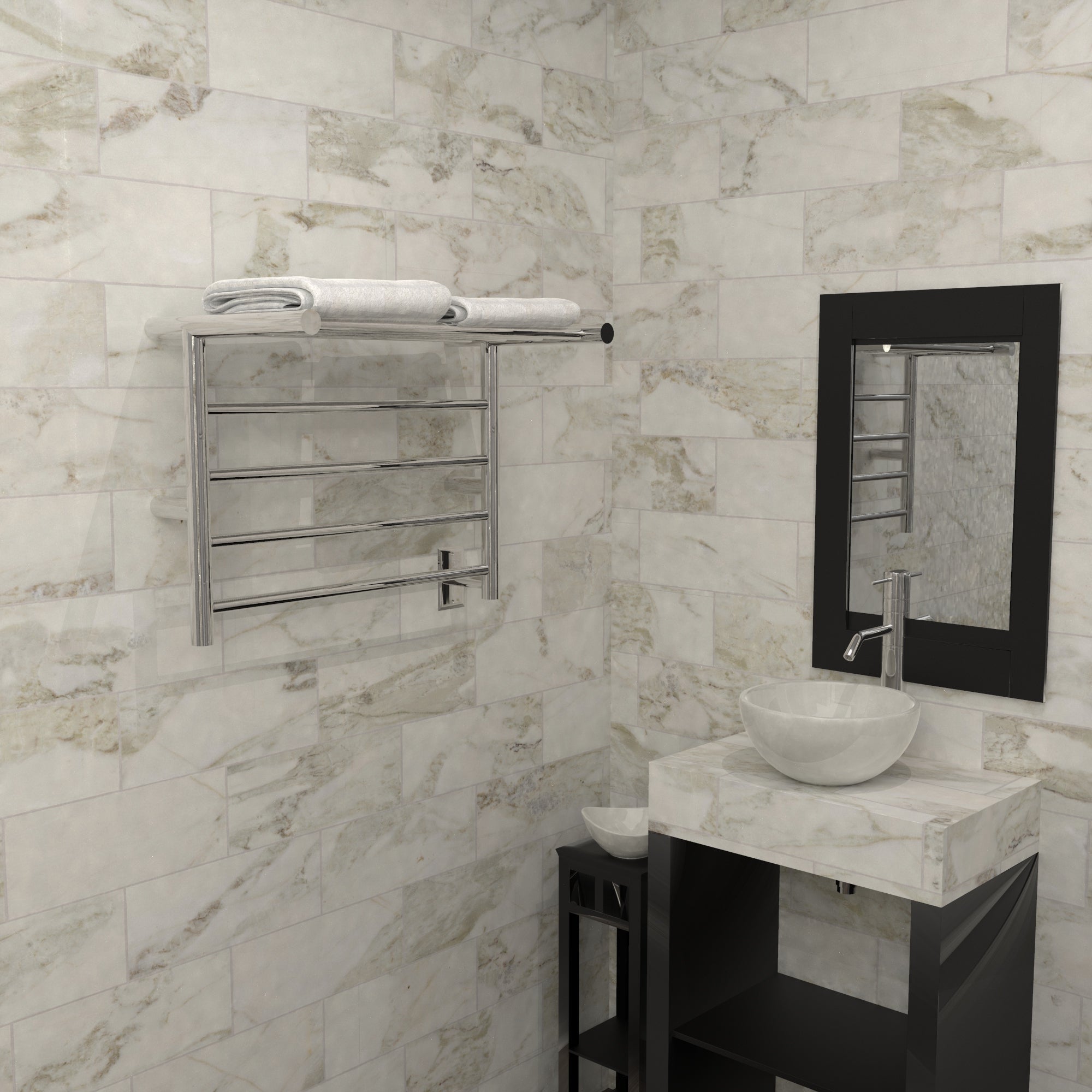 polished towel warmers