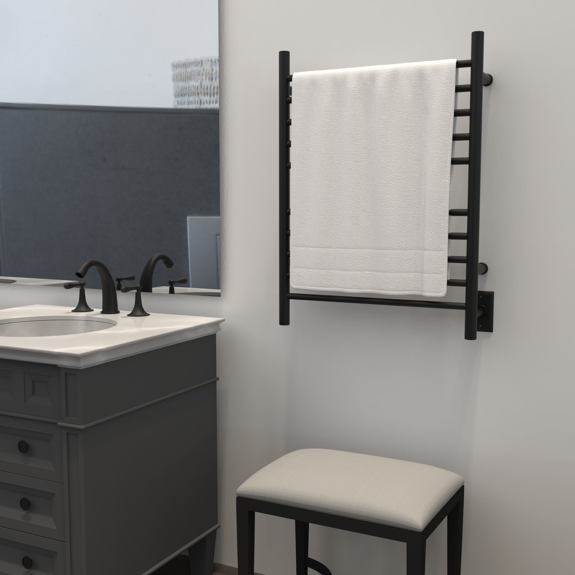 polished gold towel warmers