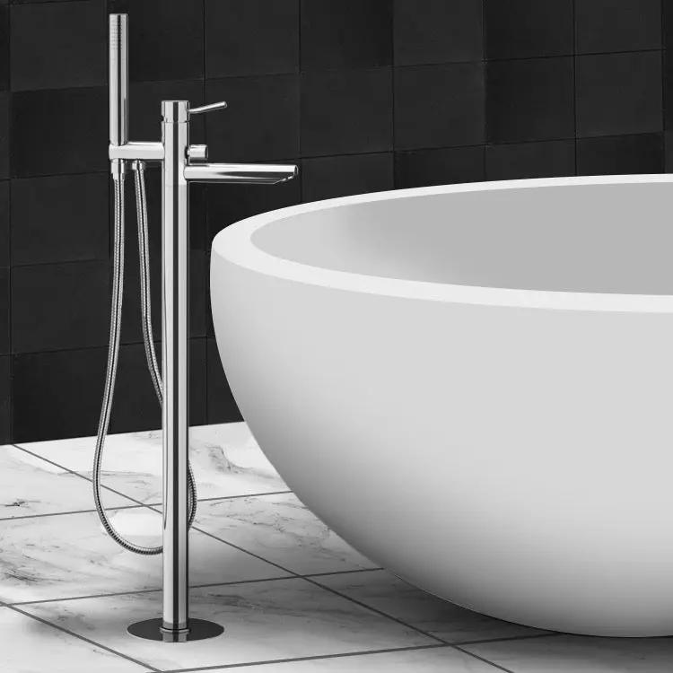 chrome tub filler