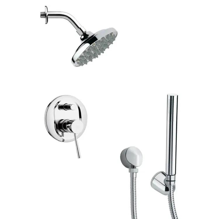 chrome shower set