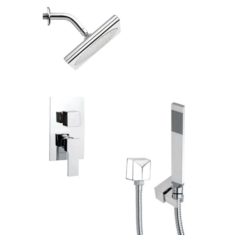 chrome shower set