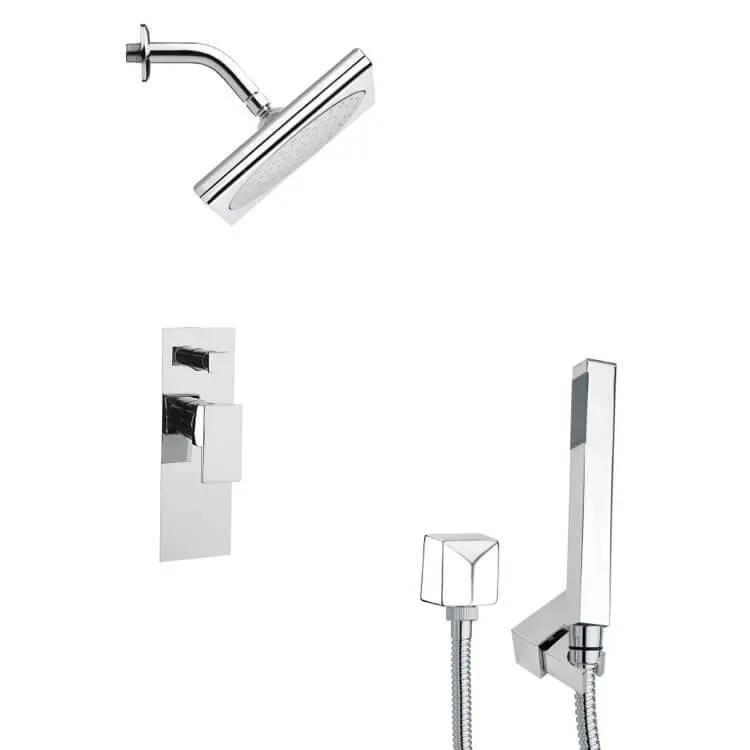 chrome shower set