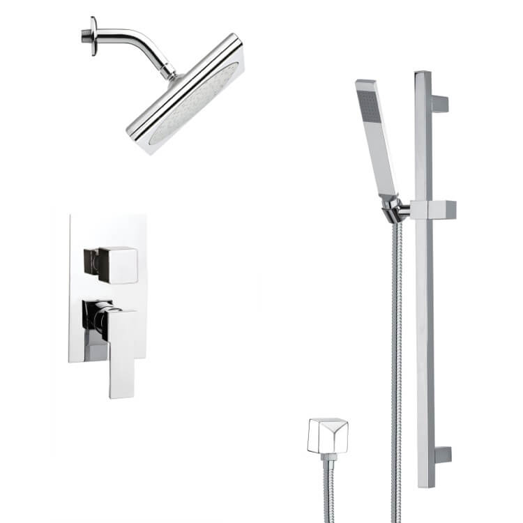 chrome shower set