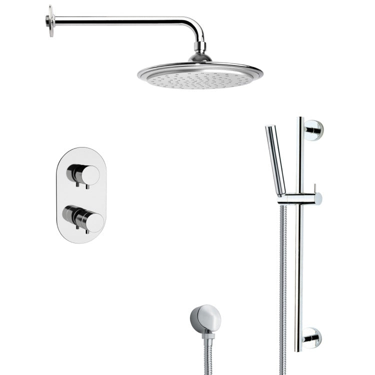 chrome shower set
