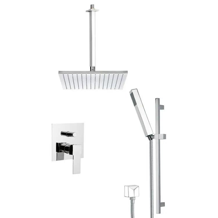 chrome shower set