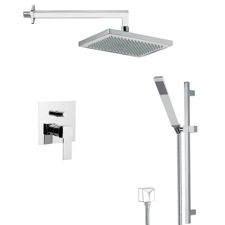 chrome shower set