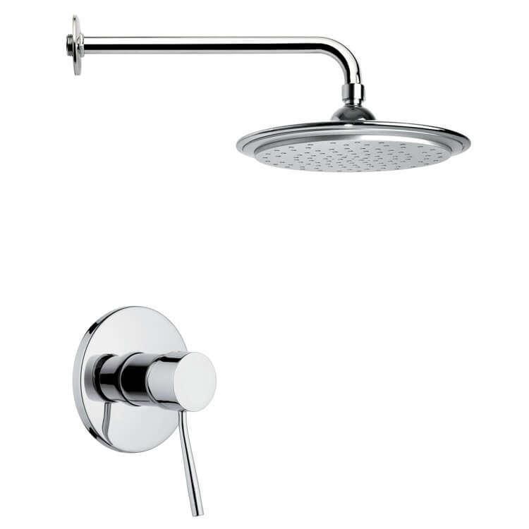 chrome shower head