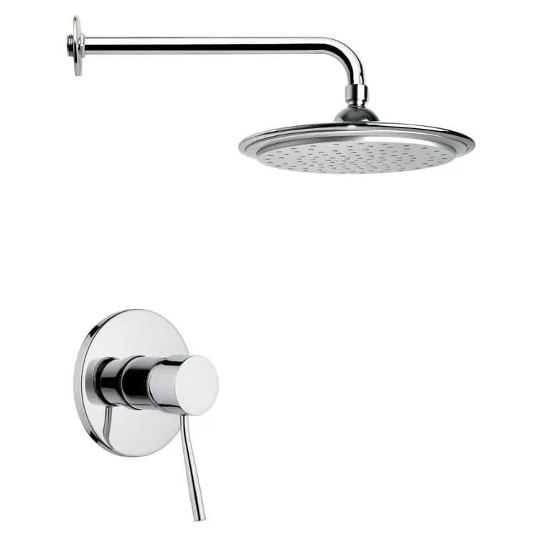 chrome shower head