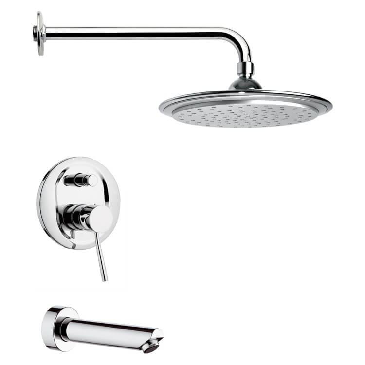 chrome shower set