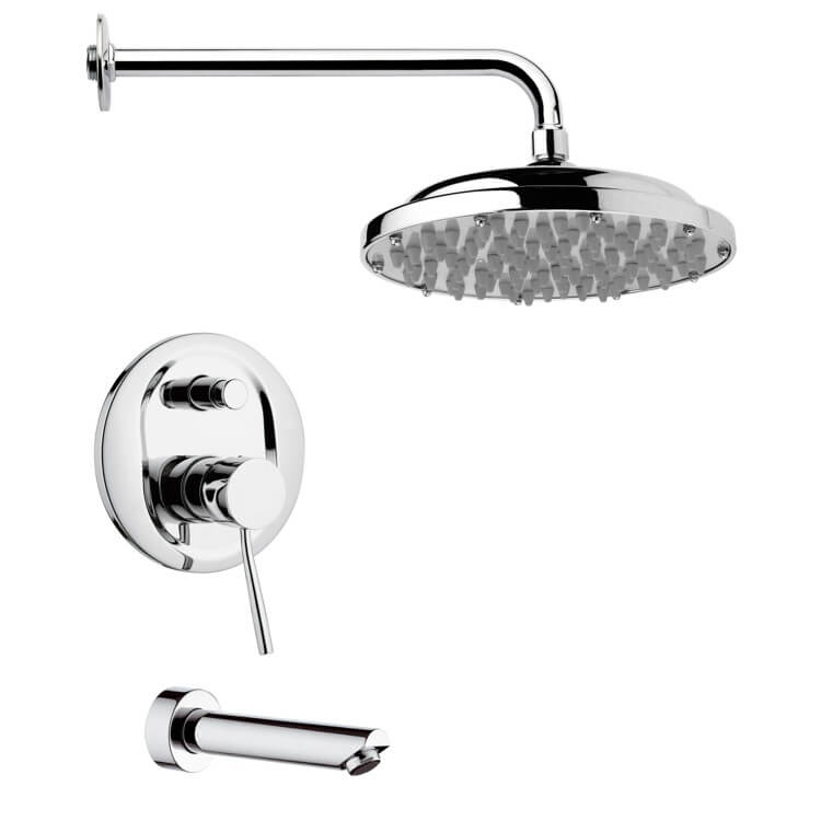 chrome shower set