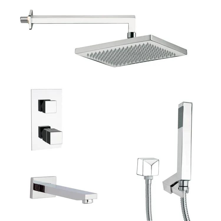 chrome shower set