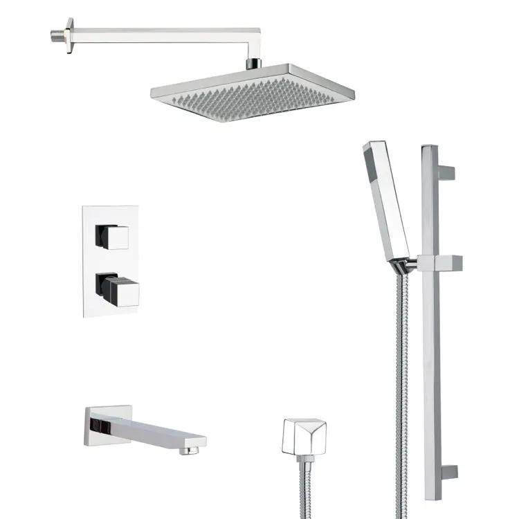 chrome shower set