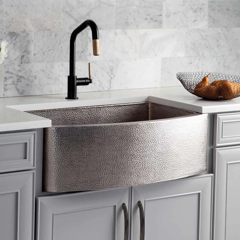 brushed nickel kitchen sink