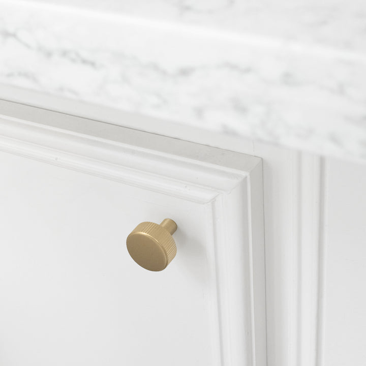 satin brass knob