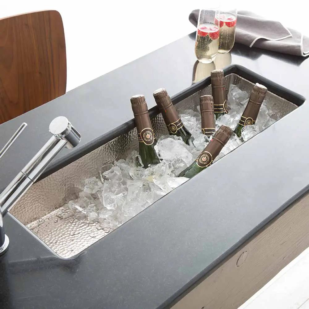 brushed nickel kitchen sink