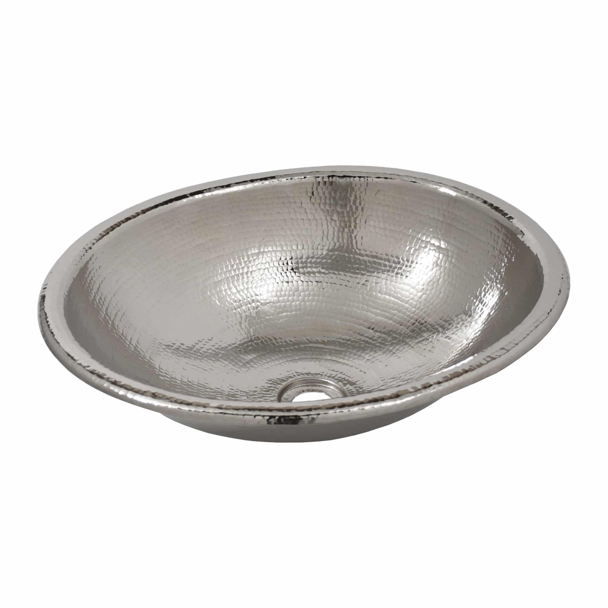 Native Trails Rolled Classic 18.5" Hand Hammered Copper Drop-In Bathroom Sink