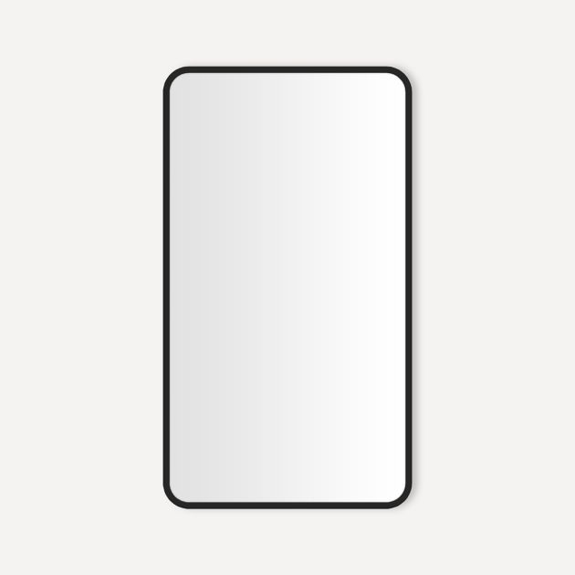 matte black metal mirror