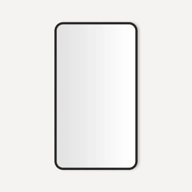 matte black metal mirror