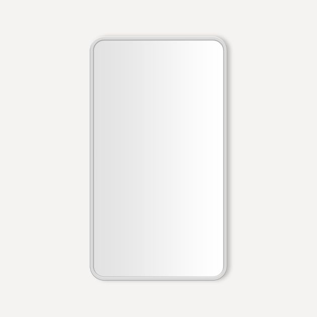 Robern Round Corner Metal Mirror, 20"x 34"x 1-3/4"