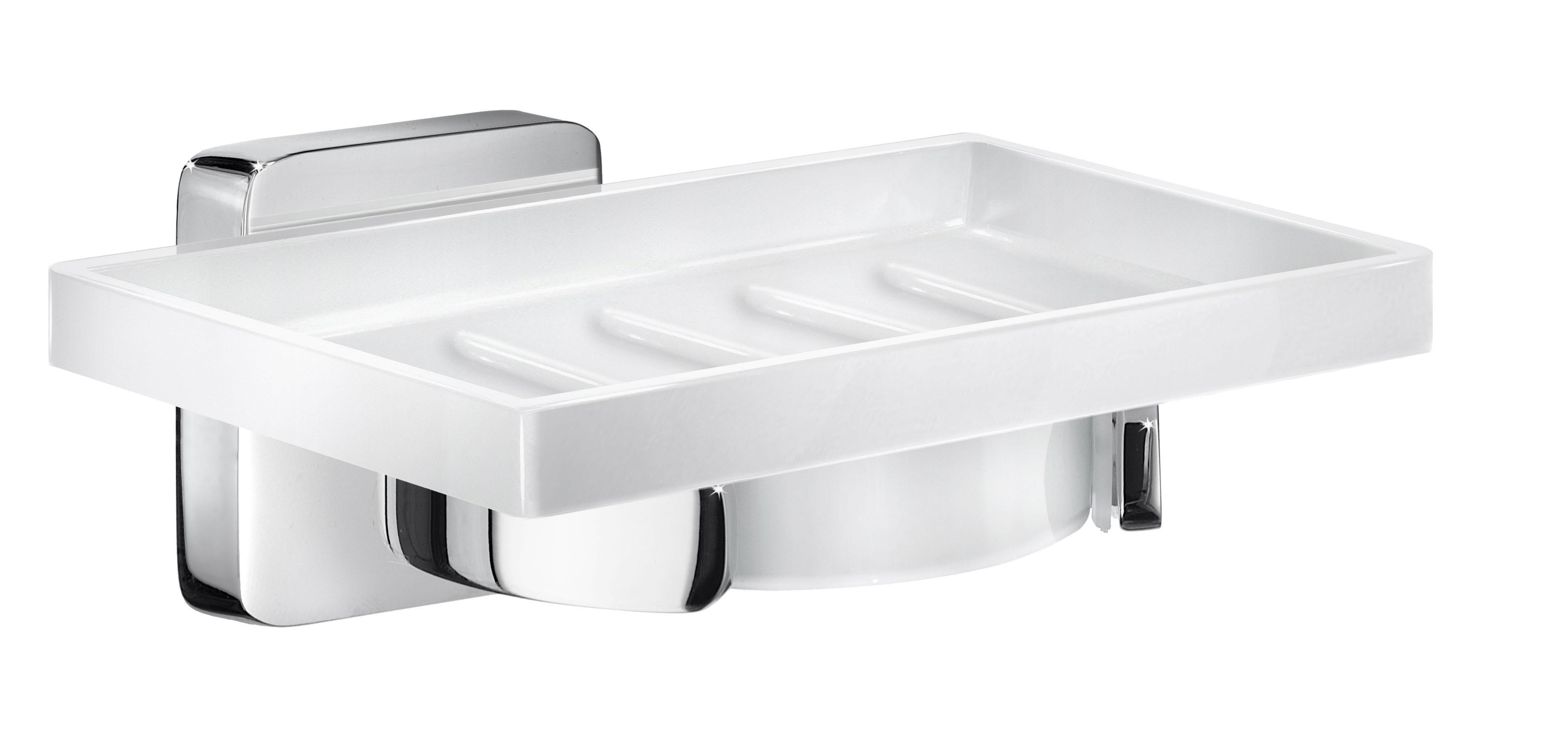 polished chrome soap dish