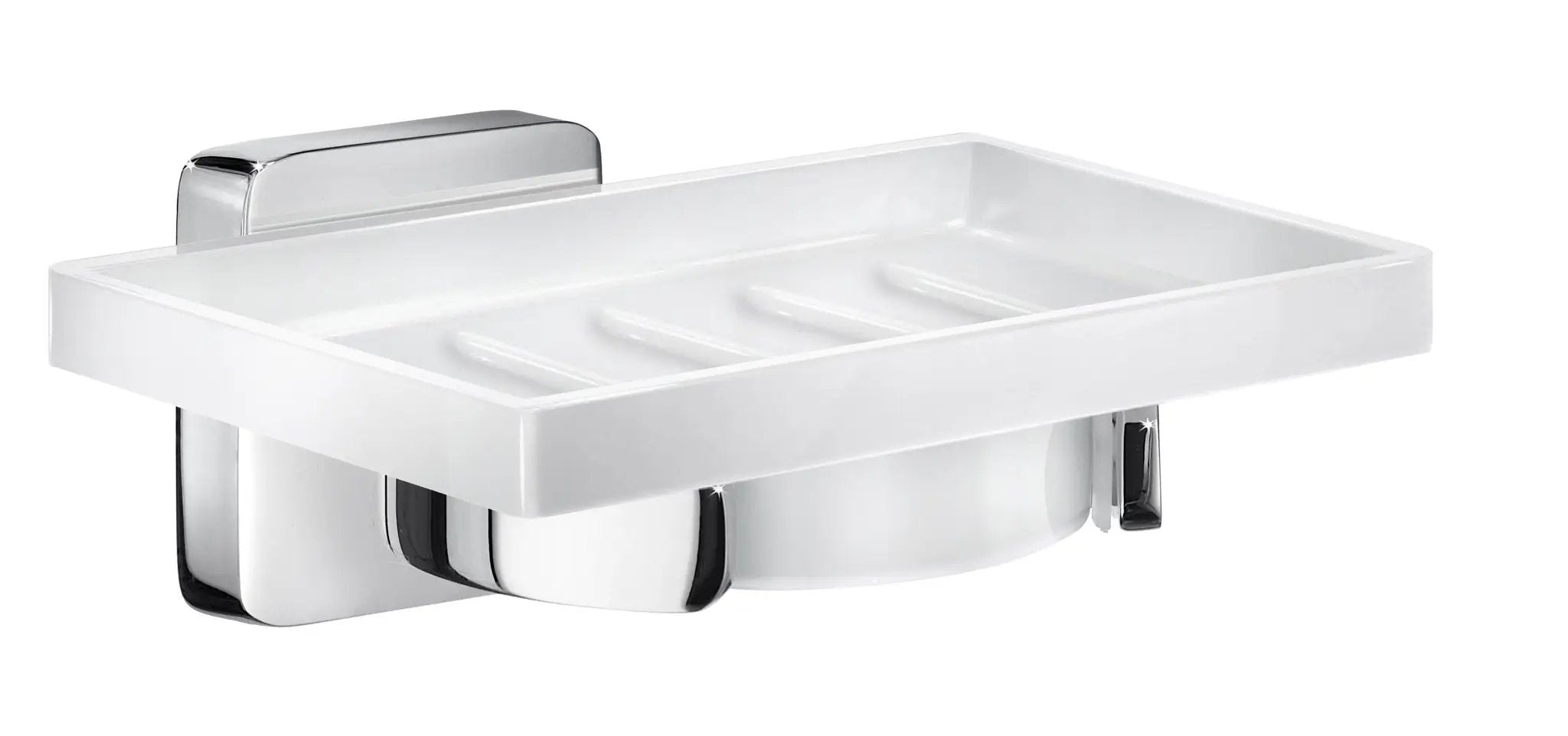 polished chrome soap dish