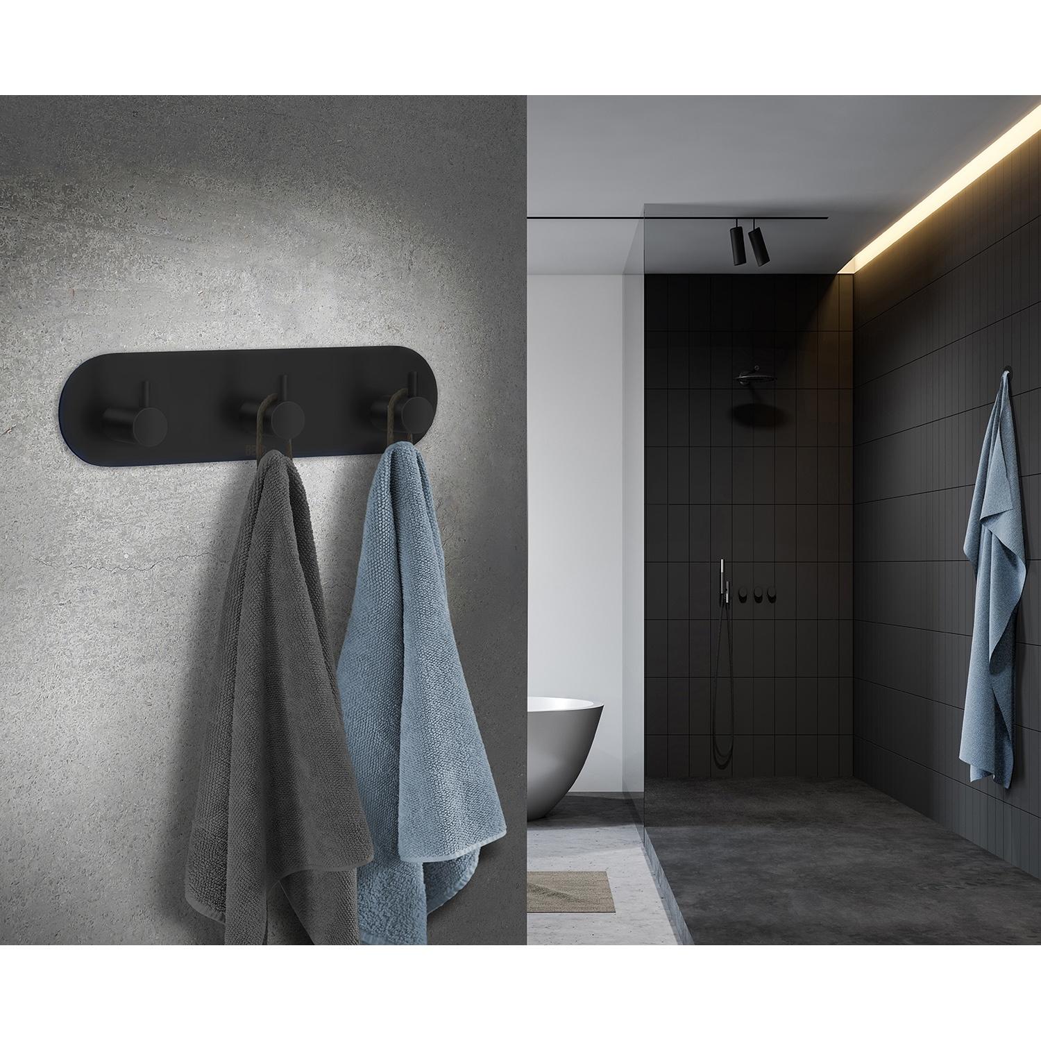 polished stainless steel triple hook