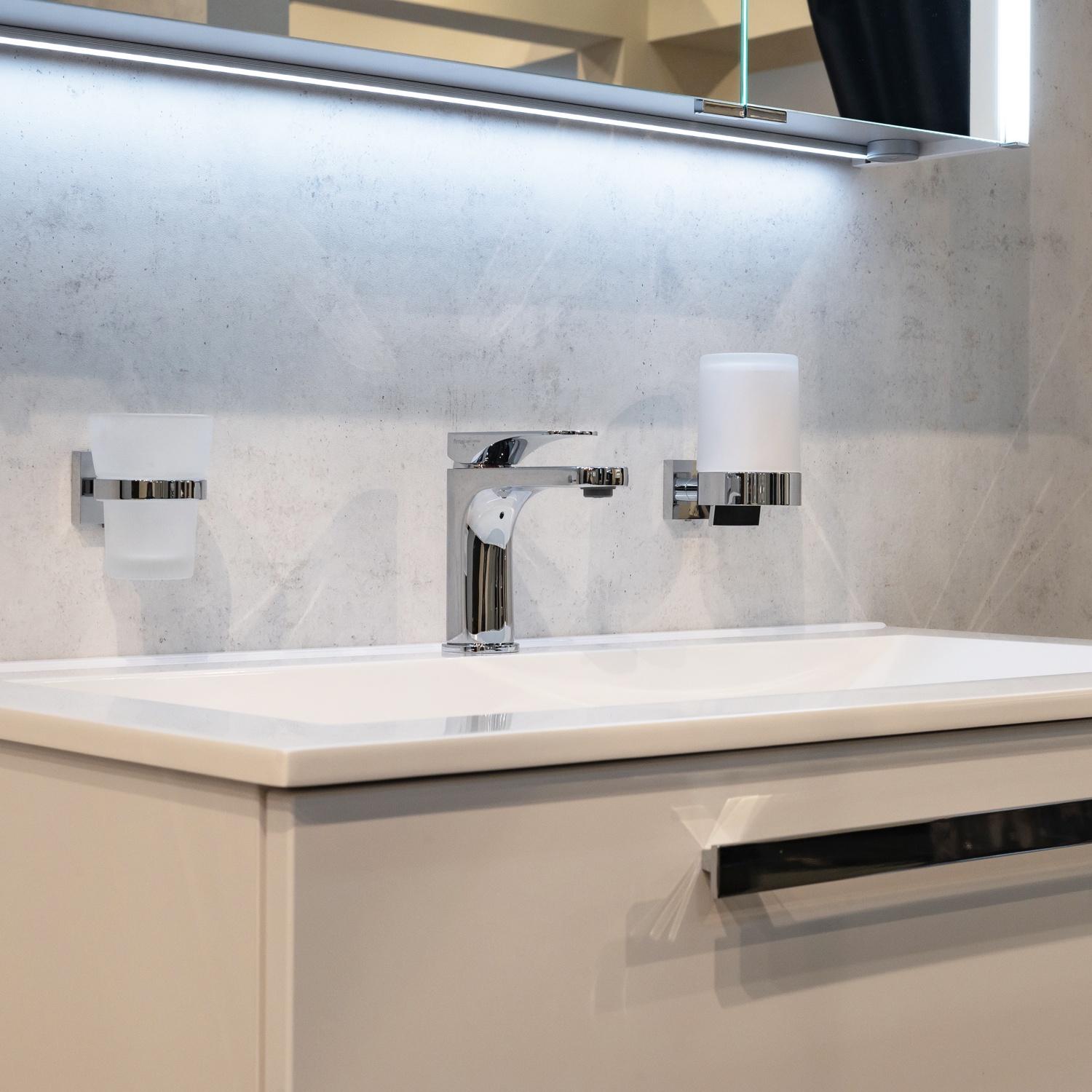 polished chrome soap dispenser