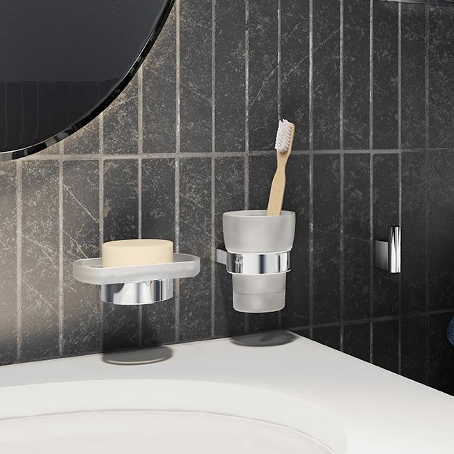 polished chrome tumbler