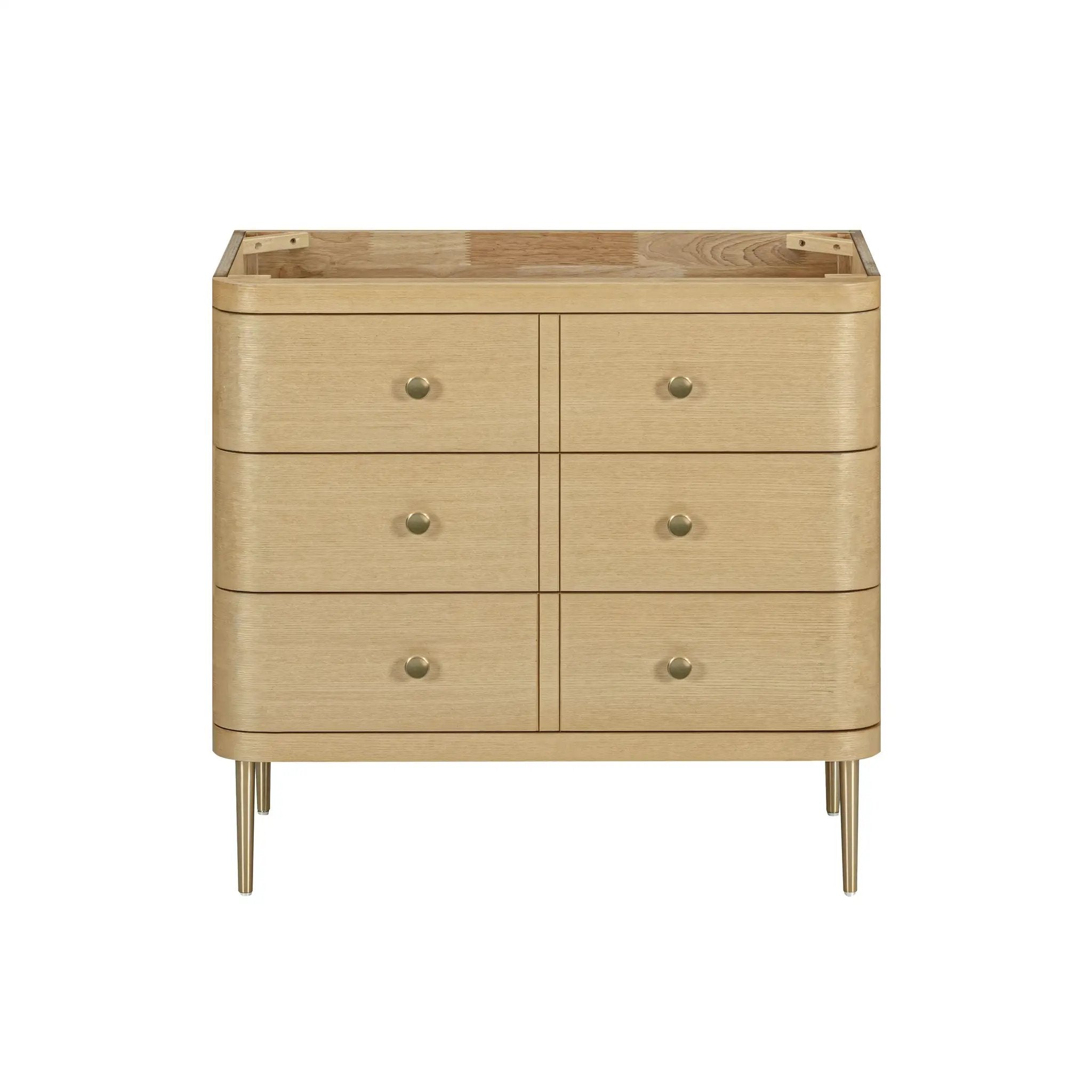 white oak vanity base
