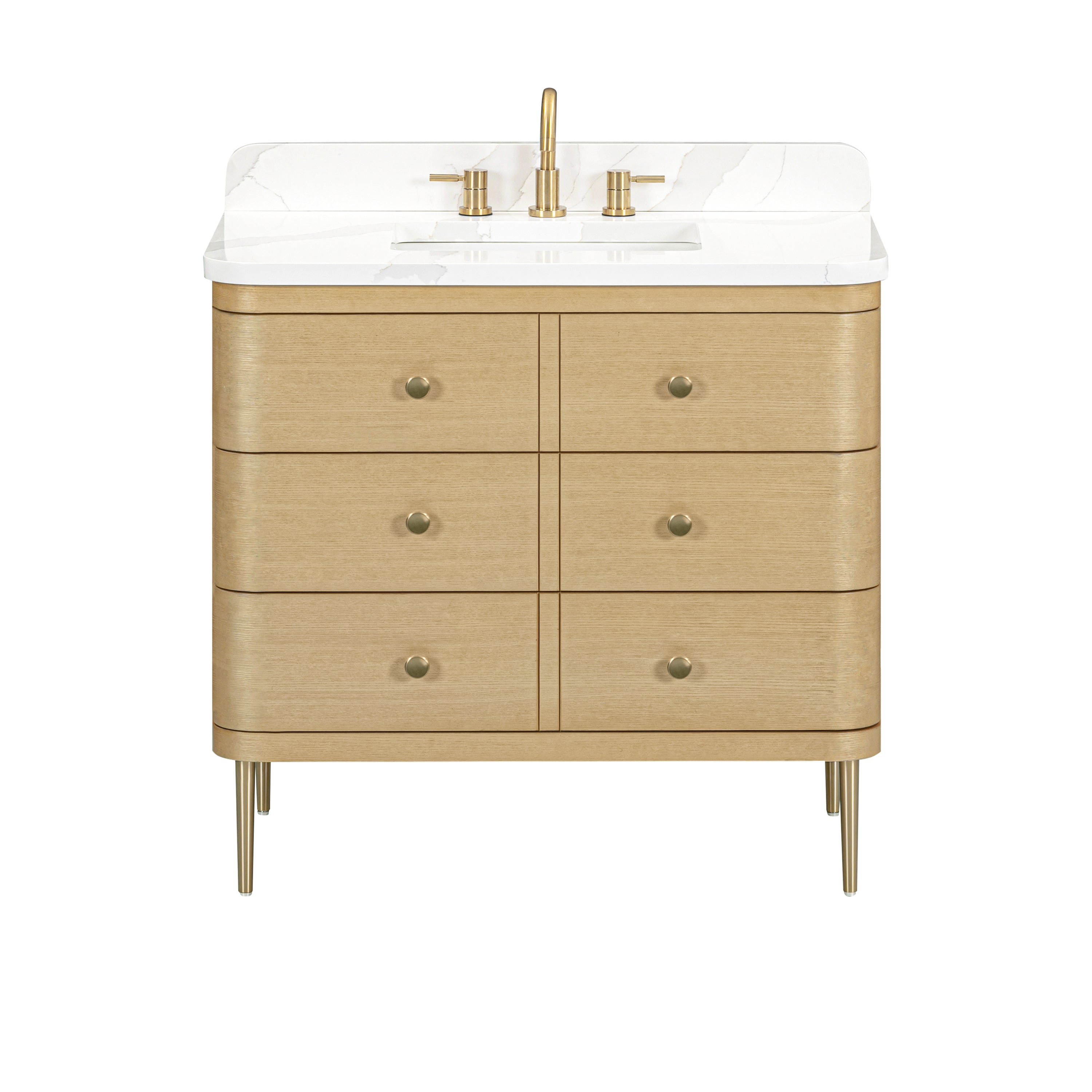 white oak vanity set