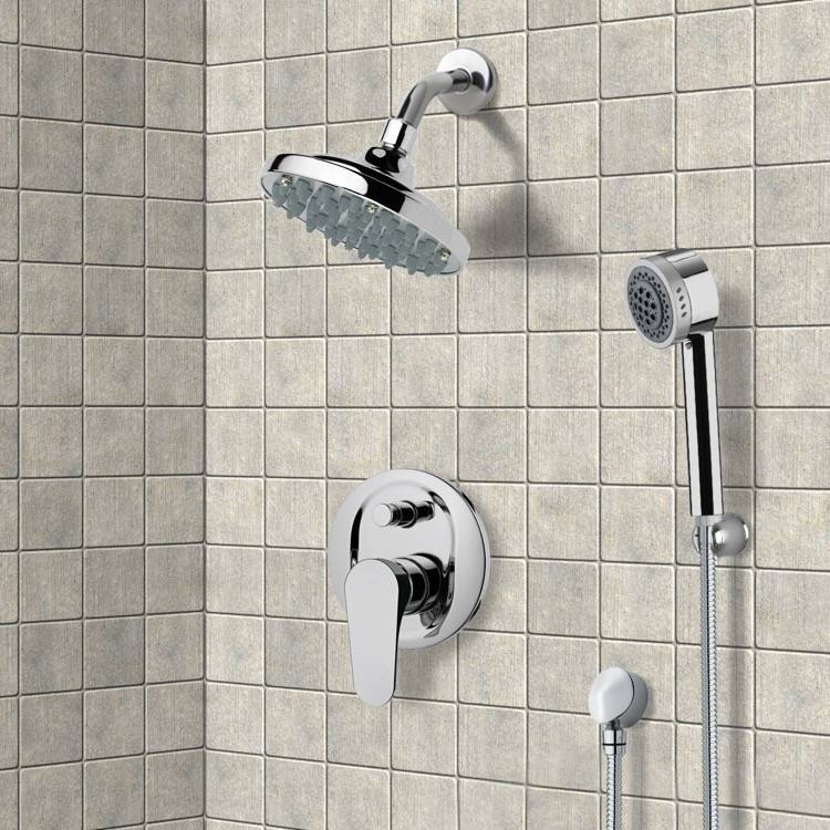 chrome shower set