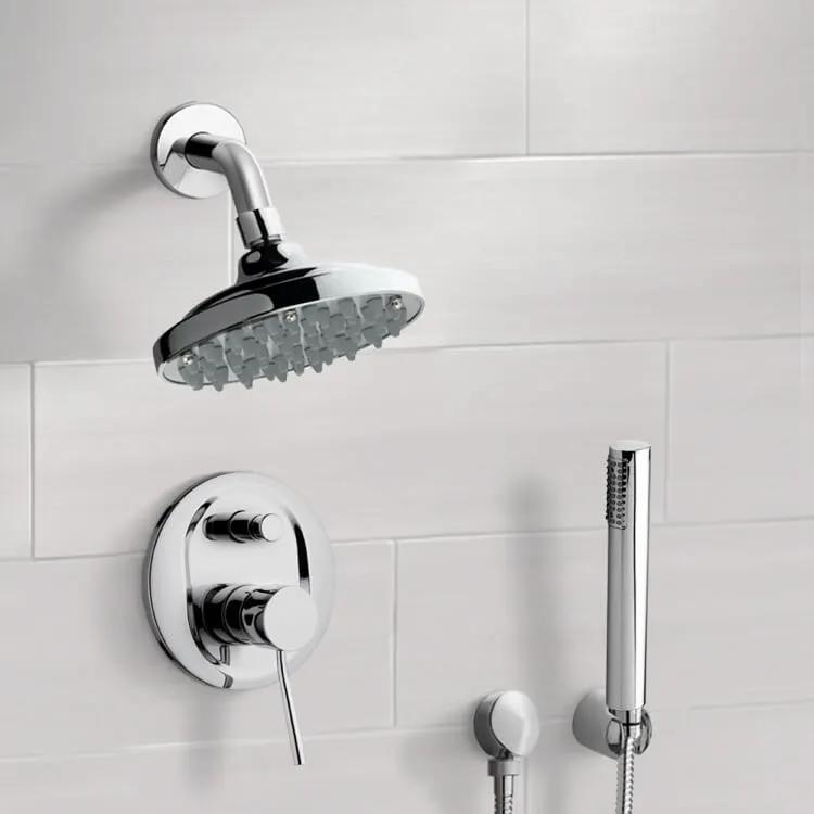 chrome shower set