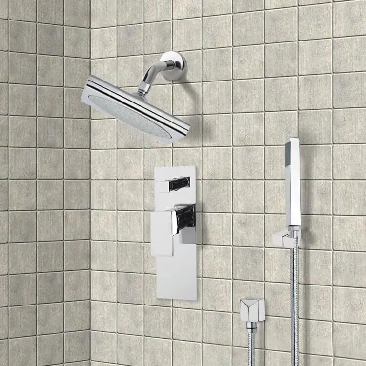 chrome shower set