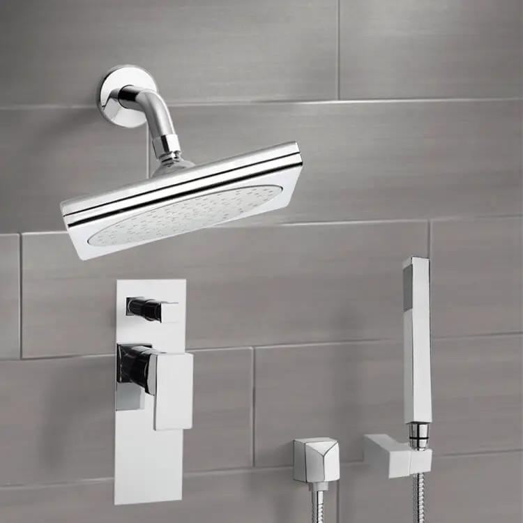 chrome shower set